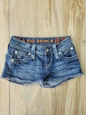 Rock Revival CHRISSIE Low Rise Cutoff Shorts – Size 25